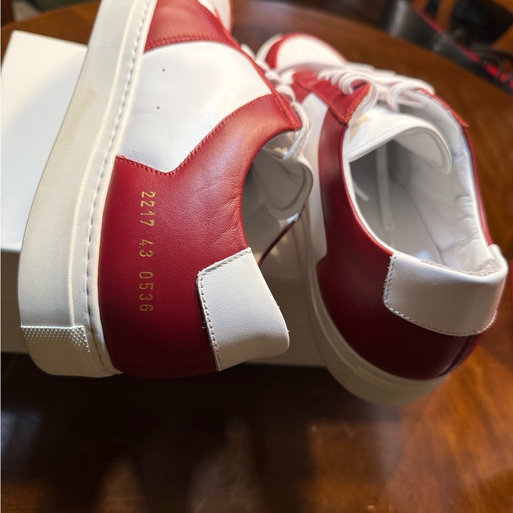 Common Projects Red and White Sneakers - Picture 6 of 9